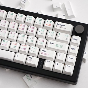 GMK 139 Keys White Programmer <strong>Mechanical</strong> <strong>Keyboard</strong> Keycap PBT Sublimation Cherry Porofile Height Adaptation 64 - Product Image 4