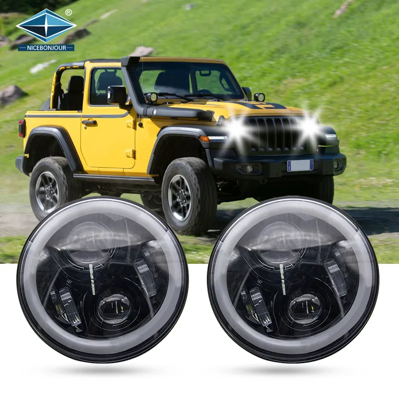 Hohe Helligkeit 7 Zoll H13 H4 Auto LED-Scheinwerfer für Jeep Harley Wrangler