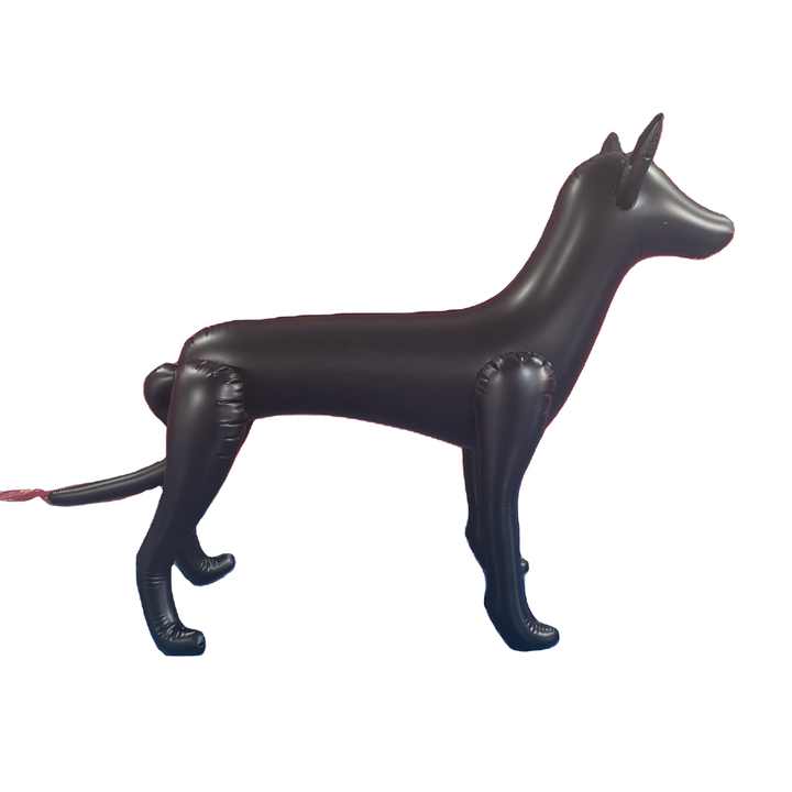RTS toptan plastik şişme köpek reklam şişme köpek balon köpek siyah manken büyük boy 112cm bebek