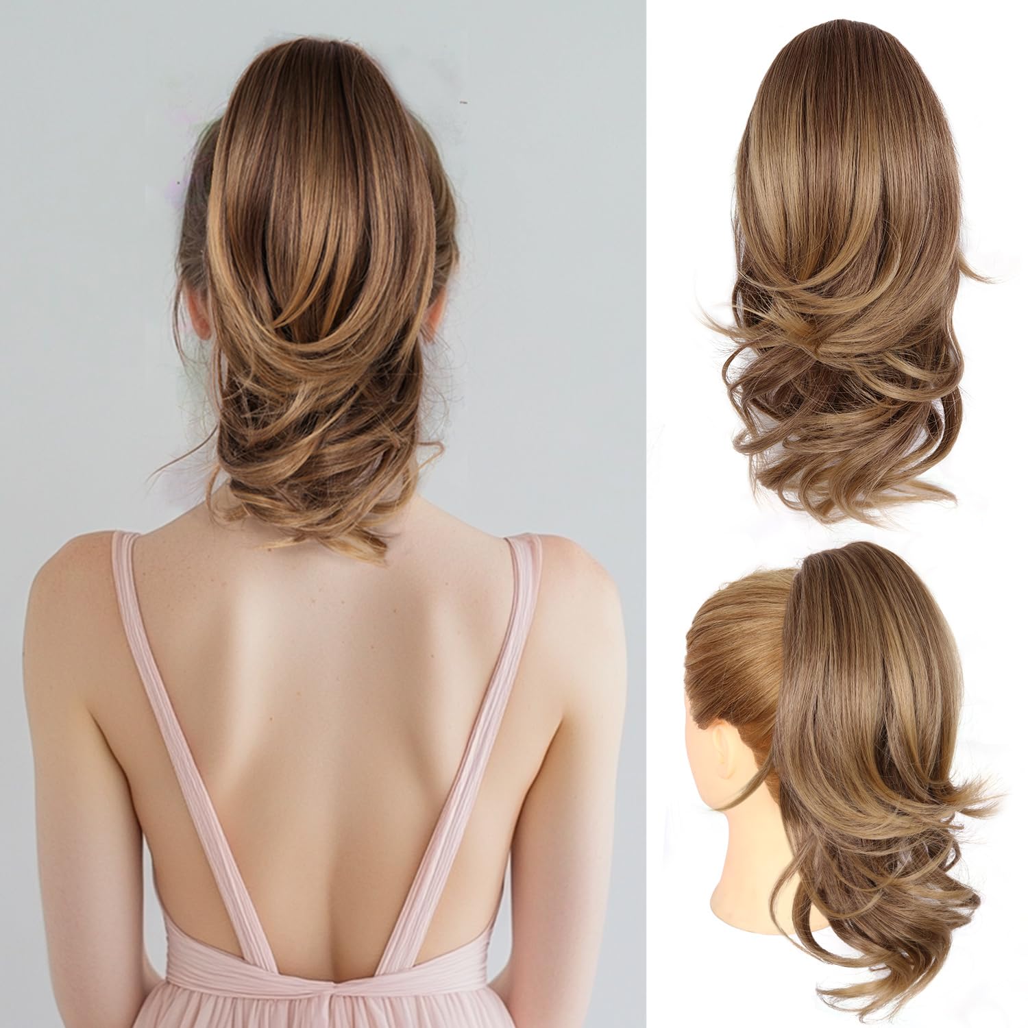 Châtain clair avec pointes blondes