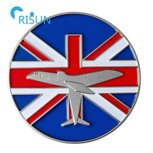 工厂定制珐琅英国国旗地图纪念挑战硬币定制英国挑战硬币