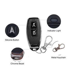 QIACHIP KT05-AB-4 433Mhz telecomando 2 pulsante metallo telecomando apprendimento codice EV1527 trasmettitore Wireless - Product Image 4