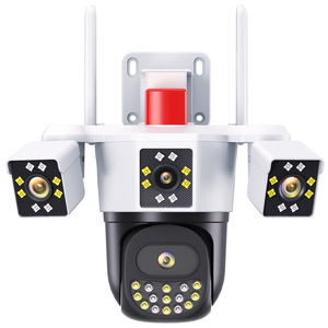 Casa Wireless Security Camera 360 graus de rotação Triple Display impermeável ao ar livre HD WiFi Monitoring System