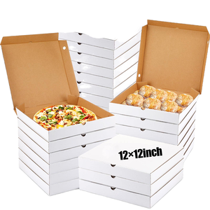 İnce karton beyaz kil kaplı Pizza kutusu-10 "uzunluk X 10" genişlik X 1.5 "derinlik kilit köşe (10 adet) Pizza için mükemmel - Product Image 2