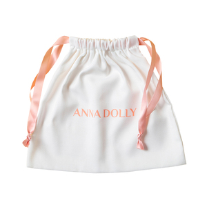 New Arrival Custom Single Double Ribbon Rope String Jewelry Silk Screen Cotton Drawstring Bag <strong>Pouch</strong> - Product Image 1
