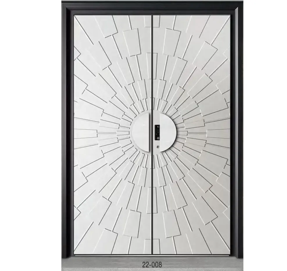 Puerta DE METAL DE SEGURIDAD DE LUJO moderna de aluminio fundido, puerta pivotante residencial, casa de apartamentos, puerta principal delantera blindada, puerta de entrada