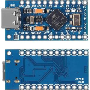 Pro Micro ATmega32U4 5V/16MHz Module Board, Replace with ATmega328 Pro Mini Compatible with with 2 Row Pin <strong>Header</strong> - Product Image 4