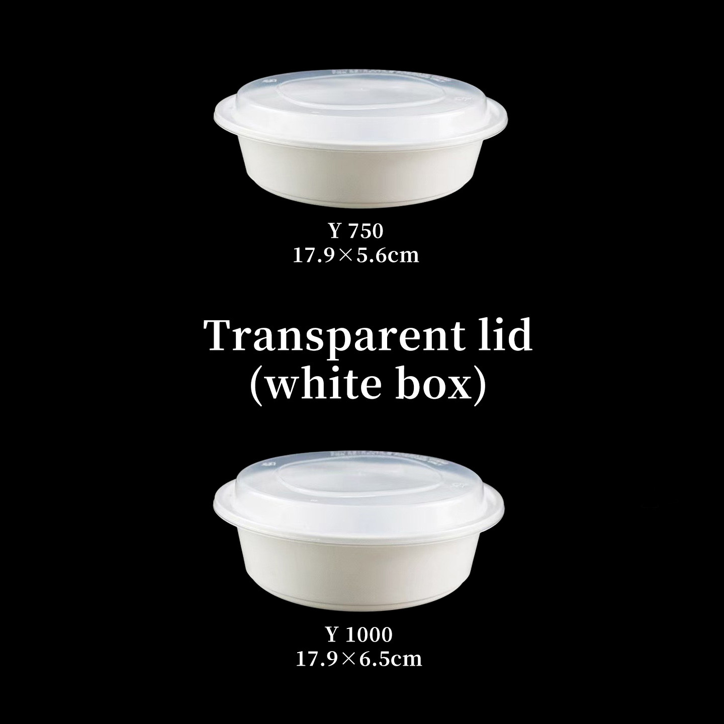 Transparent lid White box