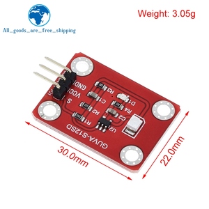 TZT UV sensörü 240-370nm GUVA-S12SD 3528 güneş ultraviyole yoğunluk modülü Arduino/ahududu pi için DC 3.3-5V