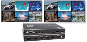 4K para HDMI Seamless Switcher 6x2 Multiviewer en tiempo real Multi Viewer 6 entradas 2 salidas con convertidor divisor de video RS232 remoto