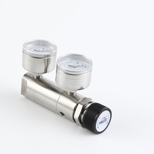 HMZ02T不锈钢小流量气体管道1/4npt双表减压阀气体压力调节器 - Product Image 6