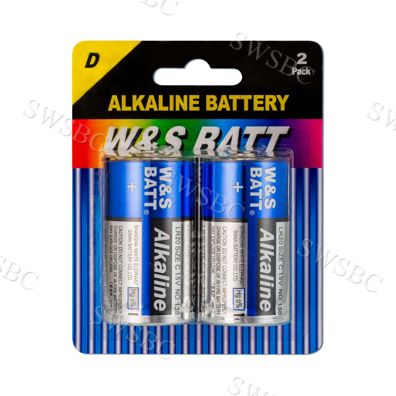 Beste Kwaliteit W & S Batt Merk Alkaline Batterij Lr20 D Grootte