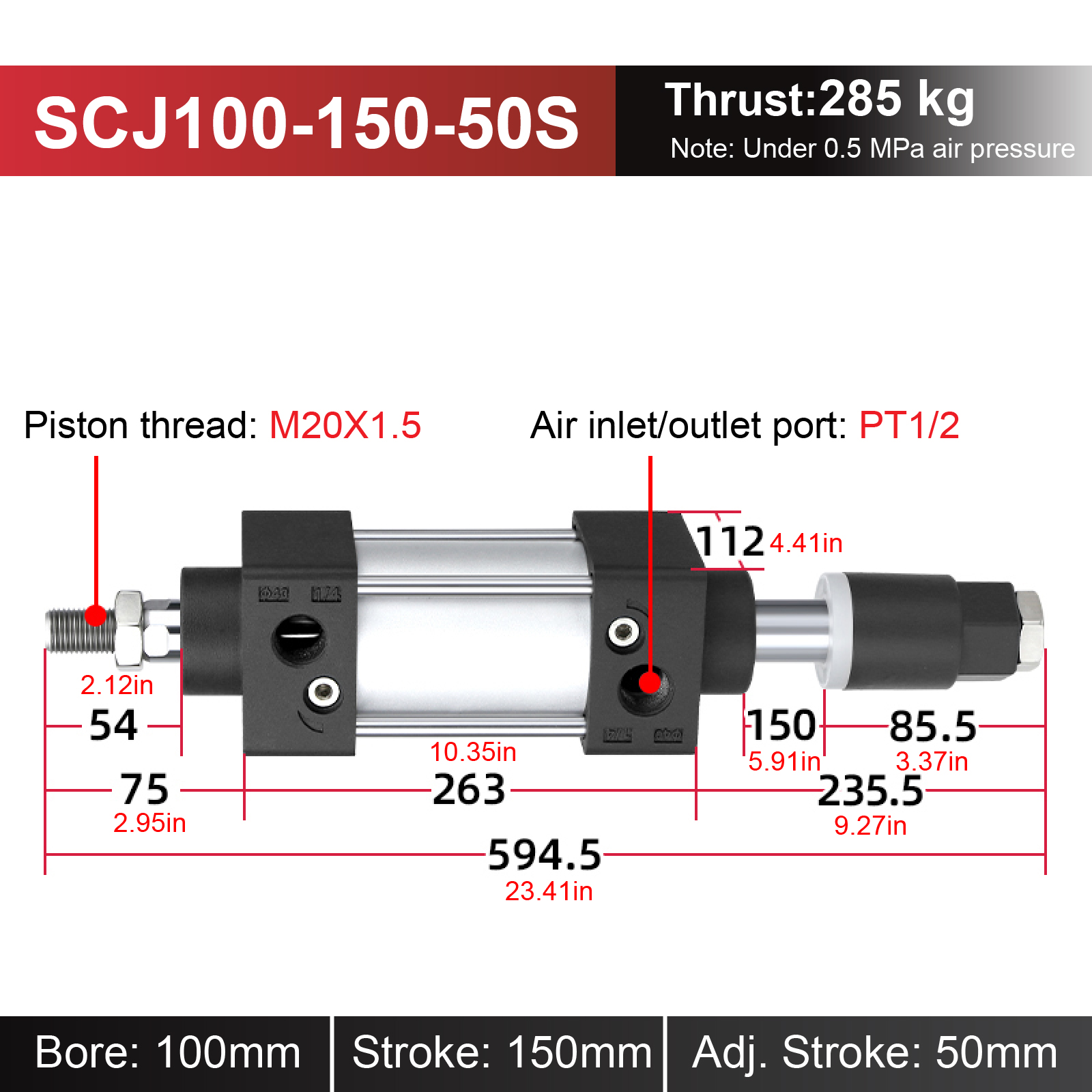 SCJ100-150-50 secondes