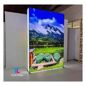 TianLang Fabric Graphic Aluminum Alloy <strong>Frame</strong> Portable <strong>Pop</strong> <strong>up</strong> SEG Light Box Backlit Backdrop Wall <strong>Display</strong> - Product Image 2