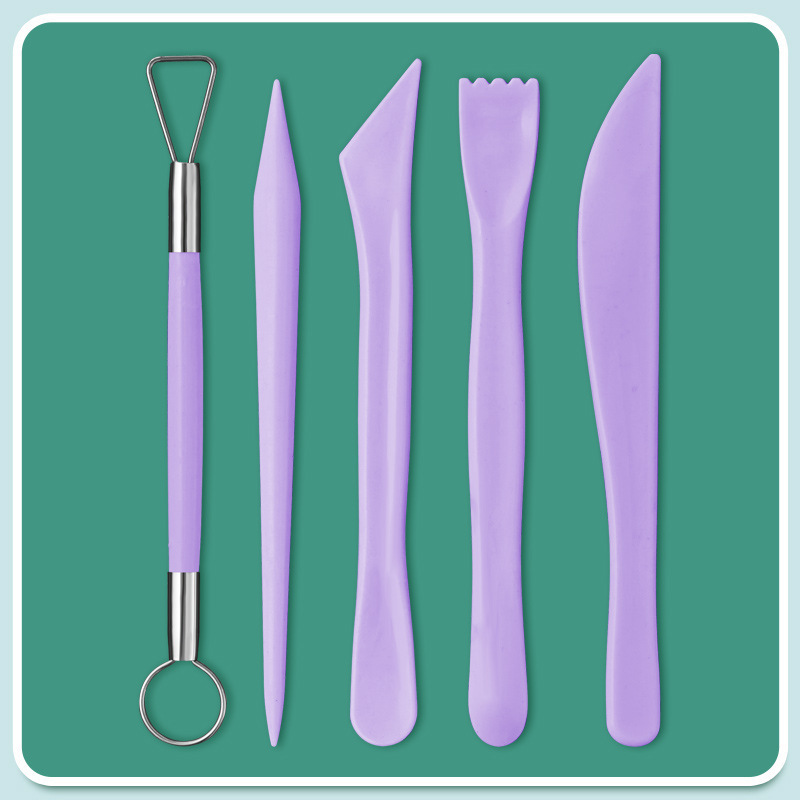 Ensemble de 5 pièces en argile plastique-violet