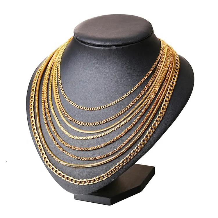 الفضة الذهب اللون الفولاذ المقاوم للصدأ الأفعى رابط سلسلة ل قلادة تصاميم مجوهرات الرجال النساء