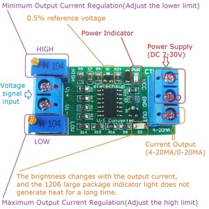 <strong>0</strong>-5V/<strong>0</strong>-10V to 4-20mA/<strong>0</strong>-20mA Voltage to Current <strong>Analog</strong> IO Module Transmitter <strong>V</strong>/I Linear Converter for PLC RS485 <strong>Sensor</strong> - Product Image 3