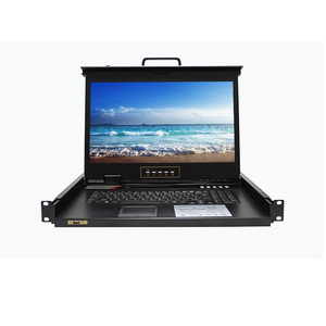 17英寸单VGA DVI高清端口液晶kvm扩展器1U机架式KVM抽屉VGA电缆usb kvm交换机 - Product Image 1