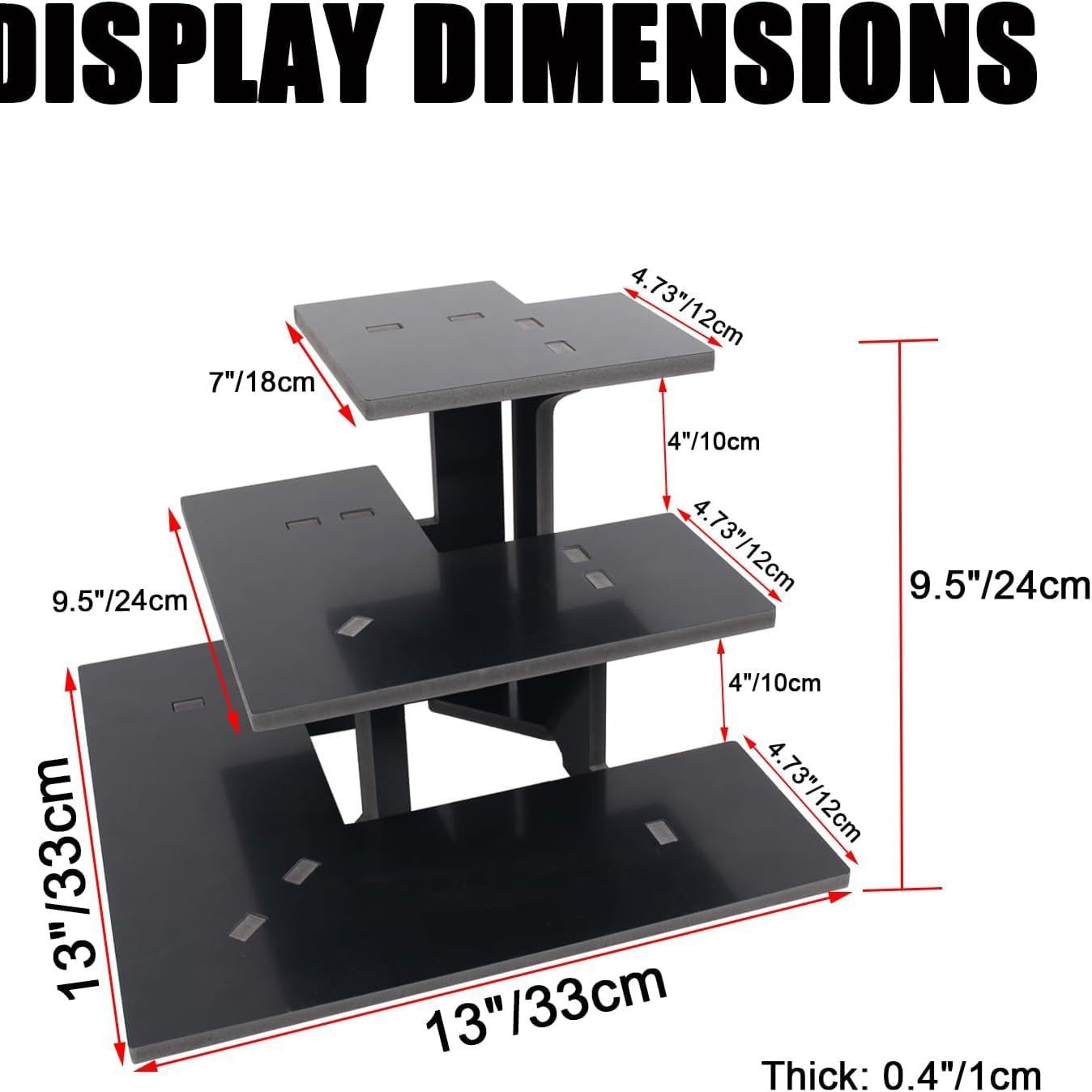 Black corner display stand