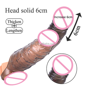 SacKnove Herren dickes Kondom verlängert Tpe Gummi Schwanz Vorhaut Vergrößerung Penis Verlängerung hülsen für männliche Sexspielzeug - Product Image 2