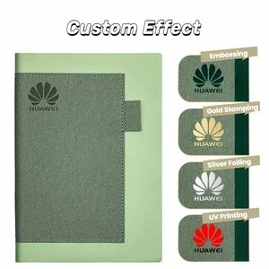 新款定制会议钞票口袋拼布设计，带笔插入笔记本促销套装盒装 - Product Image 2