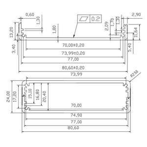 24*80.6-100mmSolar enerji alüminyum kabuk IoT ağ geçidi modülü alüminyum kabuk acil güç kaynağı konut alüminyum kabuk - Product Image 5