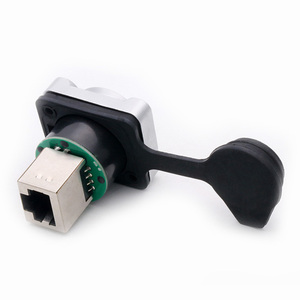 Conector Ethernet RJ45 hembra, Shield RJ45 conector de red, enchufe de chasis de montaje en panel plano 8P8C - Product Image 2