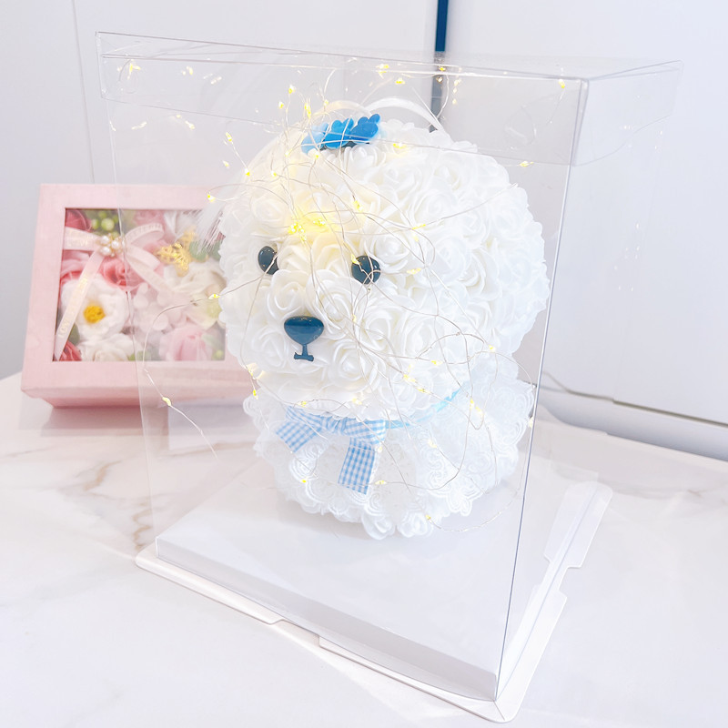 Blue lantern with gift box