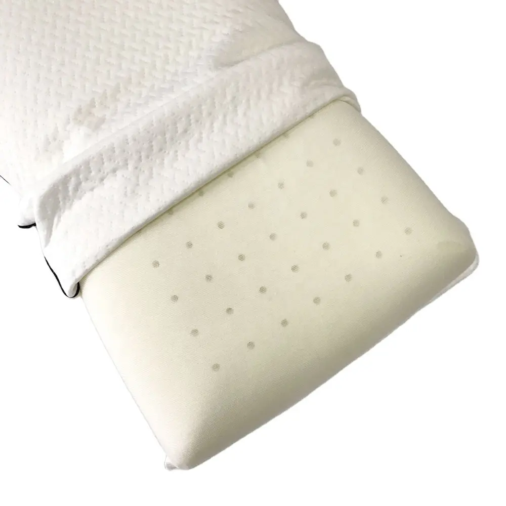 Bamboo washable cover ventilated memory foam neck pillow