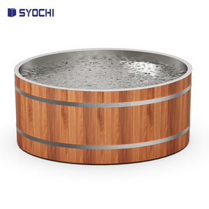 Syochi Hot Bán Ngoài Trời Spa Bồn Tắm Nước Nóng Thép Không Gỉ Màu Đỏ Gỗ Tuyết Tùng Bồn Tắm Nước Nóng Gỗ Bắn Bồn Tắm Nước Nóng Cho Bán - Product Image 1
