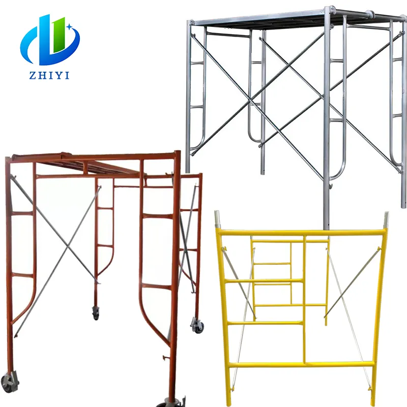 heavy duty load shoring h-frame hot dip galvanized h door type korean frame second hand scaffolding parts for construction sale