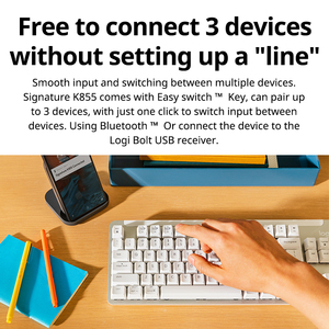 המקורי <span class=keywords><strong>logitech</strong></span> k855 אלחוטי מקלדת רב מכשיר שיניים כחול רב-צבע עבור Mac מחשב נייד מקלדת