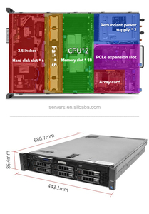 Comput Rackmount Rackサーバー中古改装Poweredge ECC Intel Xeon DDR3 2U Dells R710 - Product Image 5