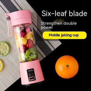 Kablosuz taşınabilir Blender 6-leaf Blade USB şarj edilebilir Mini meyve suyu mikseri suyu sallar sebze Mini meyve suyu bardak için uygun - Product Image 3