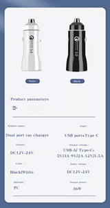 <strong>38W</strong> A+C Universal Portable Mini Car <strong>Charger</strong> High Compatibility Automatic Battery <strong>Charger</strong> All Mobile Fast <strong>Charger</strong> Type-C ABS - Product Image 5