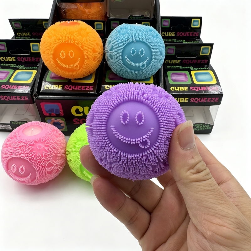 Smiling face fuzz ball