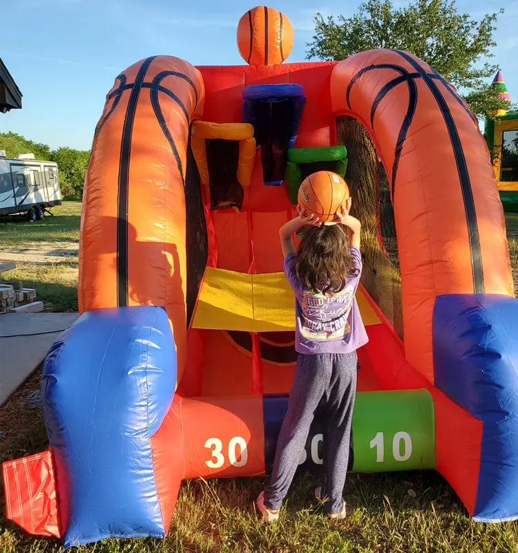 Aro de baloncesto inflable para deportes, barato, PVC