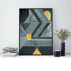 抽象几何图案壁画艺术海报现代家居装饰帆布版画 - Product Image 2