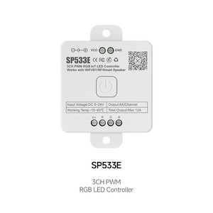 SP533E 3CH <strong>PWM</strong> Single Color Lo T LED <strong>Controller</strong> Works With Wifi BT RF Smart Speaker FCOB 5050 5630 3014 3528 LED <strong>Controller</strong> - Product Image 1