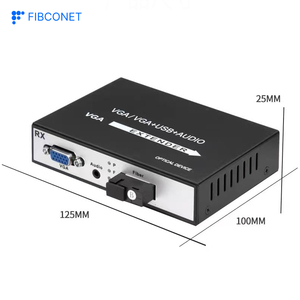 VGA <strong>to</strong> Fiber Optic Extender 1 Channel Stereo Audio Video <strong>Optical</strong> Transceiver VGA <strong>Optical</strong> Transceiver - Product Image 5
