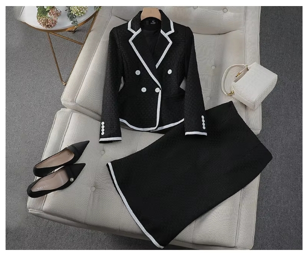 Black (suit+long skirt)