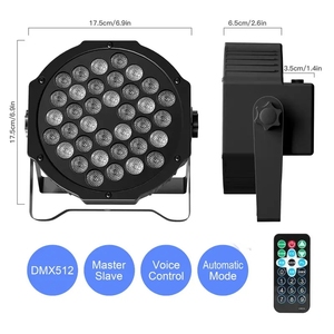 Hot Selling 36 LEDPars <strong>RGB</strong> 72W DMX 512 and Sound Active <strong>LED</strong> Stage Light Party Club DJ Lights for Theme Park Use - Product Image 5