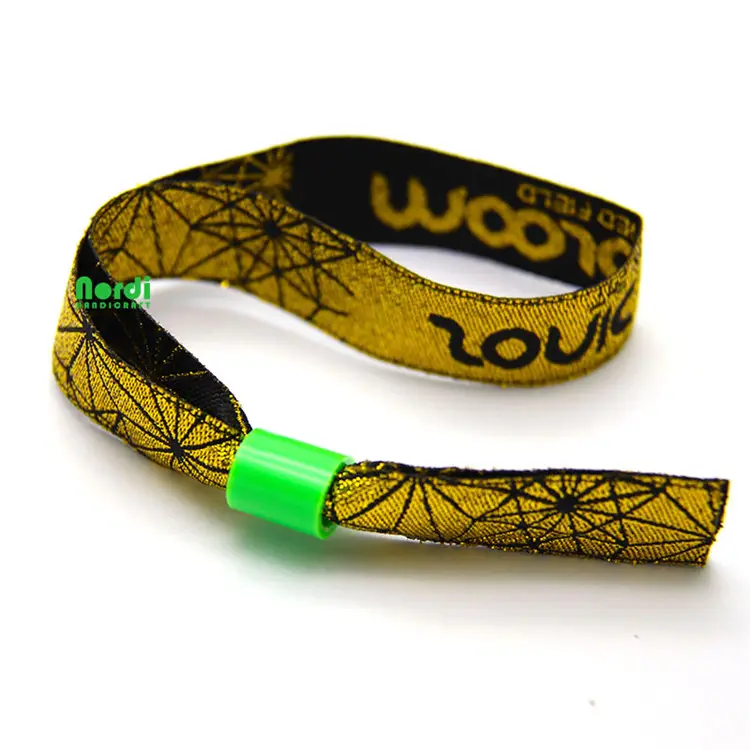 Bracelet tissé en tissu personnalisé, avec attache, pour activités, événement, festival, drapeau campagnard, 1 pièce