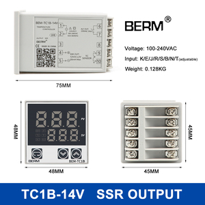 Controlador de temperatura inteligente PID SSR, relé de estado sólido de salida/termostato de salida de relé