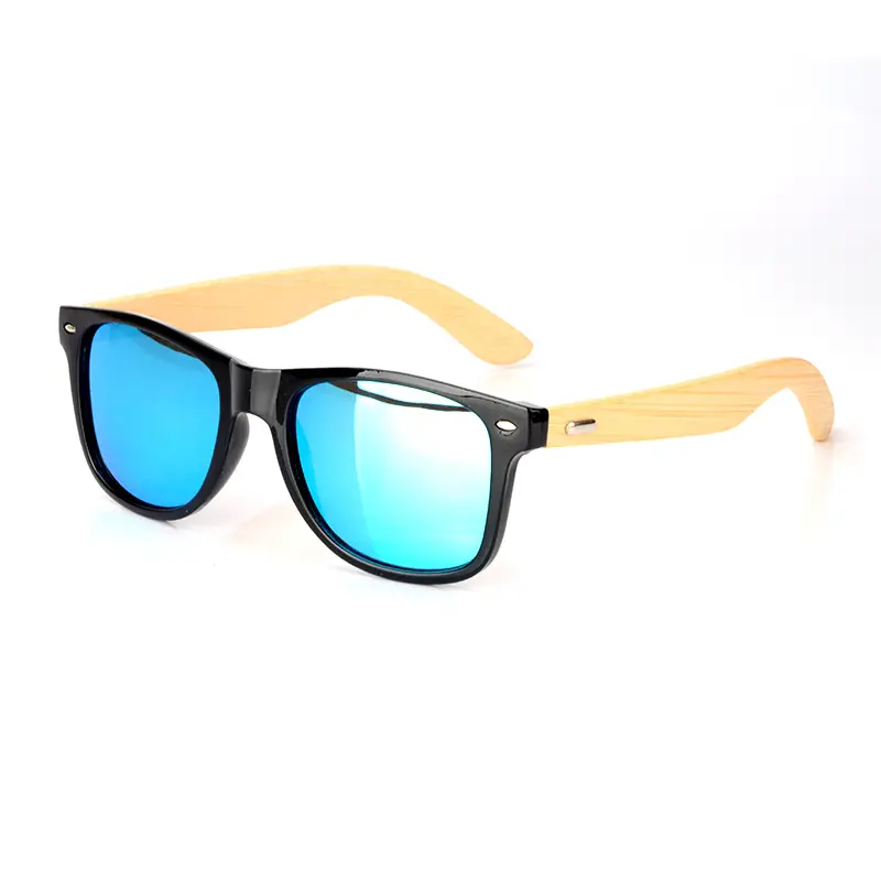 Kacamata hitam mode Retro kayu untuk wanita, kacamata hitam tren klasik kuku beras, kacamata olahraga bersepeda UV400