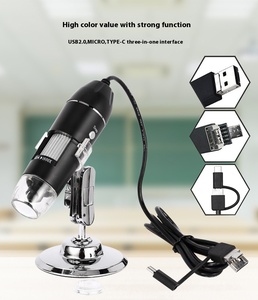 1000X y 1600X Fuente de luz LED Digital USB 3 en 1 Microscopio Monocular Reparación óptica Lupa - Product Image 3