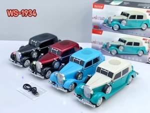 WS-1934 GIS Sedan เป็นลำโพงบลูทูธไร้สายแบบคลาสสิกสำหรับรถยนต์พร้อม TF USB FM แฮนด์ฟรี TWS selfie ไฟ LED ชนิด C - Product Image 3