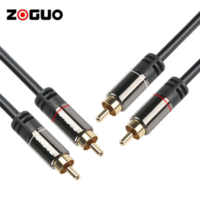 Customized Black RCA Audio Cable High Quality 3M 5M 8M 10M 3.5MM RCA Cable