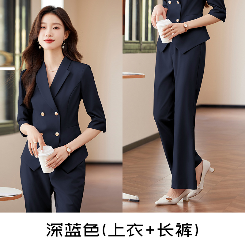 Dark blue suit pants