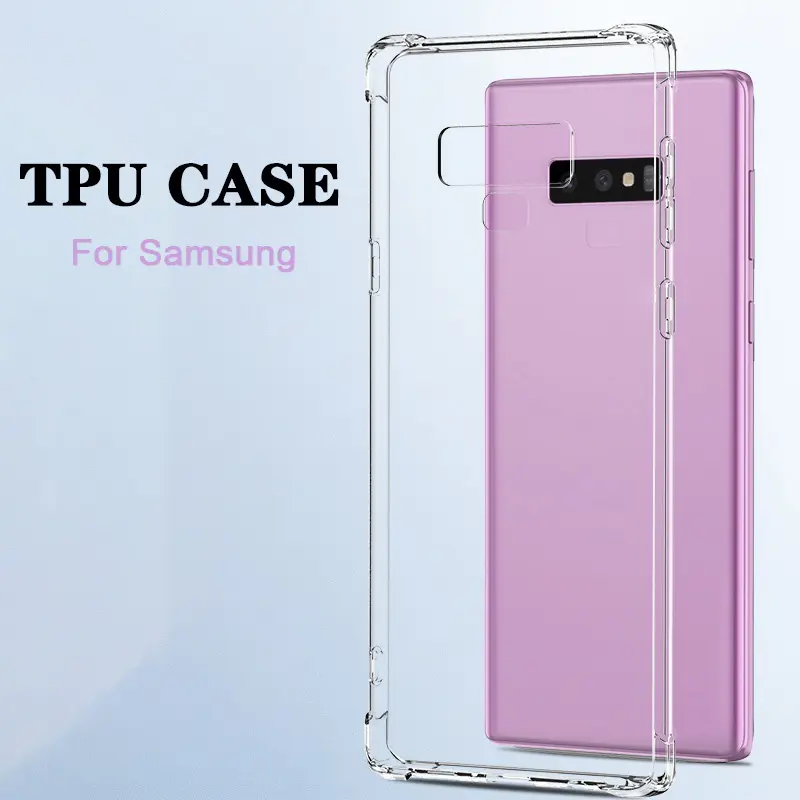 Capa traseira para celular, capa de TPU macio transparente transparente de 1.0 mm para Samsung S21 S22 S23 S24 Ultra Plus